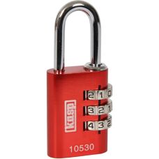 Kasp K10530REDD Aluminium-Kombinationsschloss - 30 mm Rot