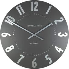 Thomas Kent Mulberry Graphite Silver Wall Clock - 50cm