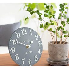 Thomas Kent Arabic Flax Blue Mantel Clock - 6 Inch