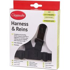Clippasafe Modell - Harnais & Reins for 0-4 år - Svart