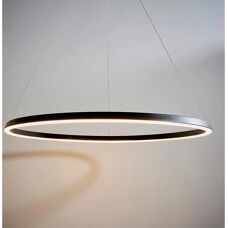 Endon Staten Integrated LED Pendant Light - Modern Architectural Black & White
