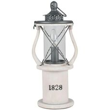 Pacific Lifestyle Gibson White Wood Lantern Table Lamp - Table Lamp