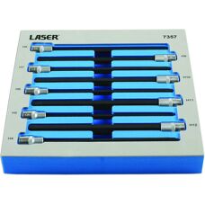Laser Tools Extra Long Hex Socket Bit Set - 9 Stück - 7357
