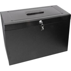 Unbranded Home File with 5 Suspension Files and Index Tabs - File Box