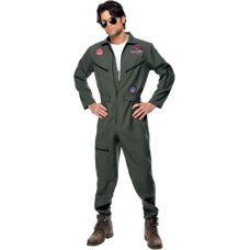 Smiffys Green Top Gun Pilot Costume - Adult