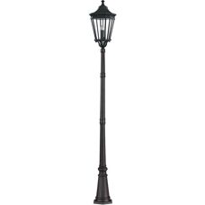 Lampa słupowa zewnętrzna 3 światła Cotswold Lane - Czarna