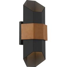 Quoizel Chasm Outdoor Wall Lamp - Black IP44 - 3000K