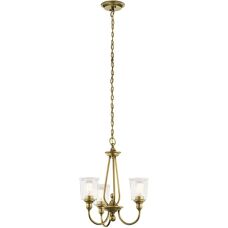 Kichler Waverly 3-Licht Kronleuchter - Vintage Glas