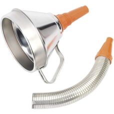 Sealey FM16F Funnel - Metal with Flexible Spout & Filter - 160mm