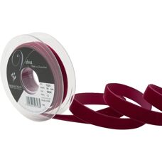 Berisfords Samtband Mini-Rolle - 16mm Wein - Bastelzubehör