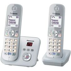 Panasonic KX-TG6821 - KX-TG6822 Kaksinkertainen Hopea