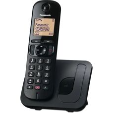 Telefono cordless Panasonic KX-TGC250JTB con ID chiamante, Nero - Telefono