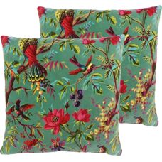 Paoletti - Paradise Square Cushion - Verde - Cushion Cover