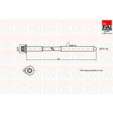 FAI AutoParts Zylinderkopfschrauben - M10 x 1.25 - 118mm
