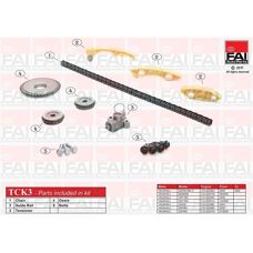 FAI AutoParts TCK3 Kit di catena di distribuzione - Kit di catena di distribuzione