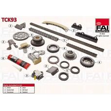 FAI AutoParts TCK93 Zestaw podwójnego łańcucha rozrządu - Timing Chain Kit