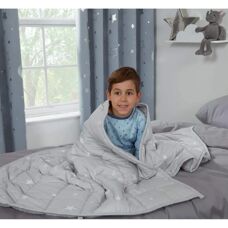Dreamscene Star Teddy Fleece Weighted Blanket - Grey - 3kg
