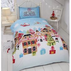 Rapport Gingerbread Town Single Duvet Cover Set - Christmas