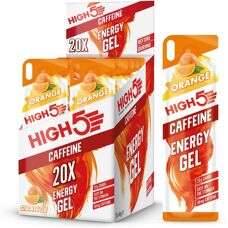 HIGH5 Koffein Energia Gél - Narancs - 20 x 40g - Gél