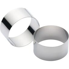 Kitchencraft Stainless Steel Cooking Rings - 7cm - Set of 2