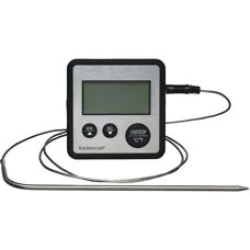 KitchenCraft Silver Digital Thermometer and Timer