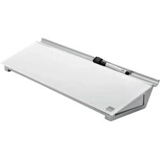 Nobo 1905174 White Glass Whiteboard - White, 45.8x15.4 cm