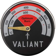 Valiant Magnetic Log Burner & Stove Thermometer - Red