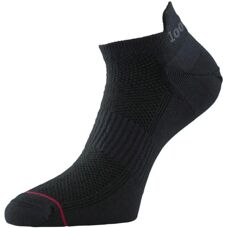 1000 Mile Mens Black Tactel Double Layer Trainer Socks