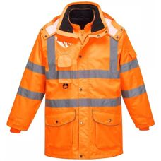 Portwest RT27 Orange 7-in-1 High-Vis Jacket - Traffic