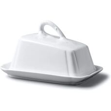 WM Bartleet & Sons - Porcelain Cheese Dish with Lid - White