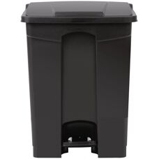 Jantex Black 65L Pedal Trash Bin - Kitchen Waste Container