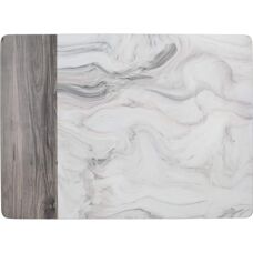 Creative Tops Marble Pack of 6 Placemats - White/Grey