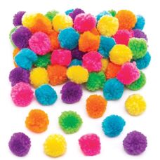 Baker Ross Neon Wol Pom Poms - Verpakking van 84 - 25 mm