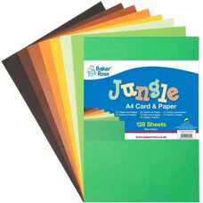Pack Papier et Carton Jungle A4 - 128 Feuilles