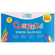 Baker Ross Crayons - 288 Multicolor Children's Art Supplies