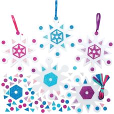 Baker Ross Schneeflocken-Deko-Set - Weihnachtsbastelei