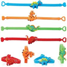 Baker Ross Dinosaur Banden Set - 8 Siliconen Polsbandjes