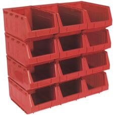 Sealey TPS412R Storage Bin - High Temp Shockproof Plastic - 12 Pack