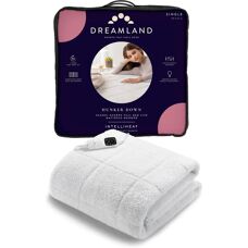 Dreamland Brand Hunker Down Sherpa Electric Underblanket - Full Bed Size White