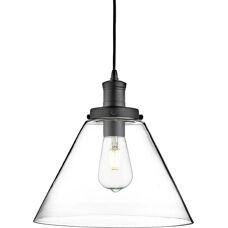 Lampada a soffitto a forma di piramide Searchlight Nera