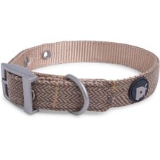 Petface Großer brauner Tweed-Hundehalsband - Hundehalsband