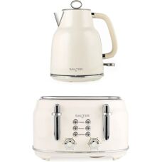 Salter Cream Retro Kettle & Toaster Set - Kitchen Appliance