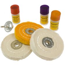 Toolzone 7pc Metal Polishing Set - Wheels & Pastes - Unbranded