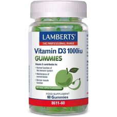 Lamberts Vitamine D3 1000 UI Gummies - Ossature, immunité - Publicité