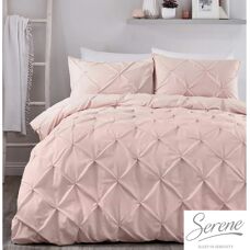 Serene Lara Blush Pleated Bettwäsche-Set - Bettbezug