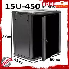 Comms2go Black 15u 19" Wall Network Cabinet - Data Rack