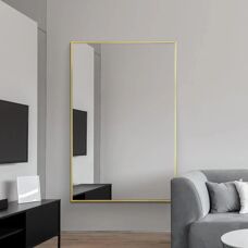 Mirroroutlet Artus Large Gold Aluminium Wall Mirror - Wall Mirror