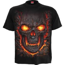 Spiral Direct Skull Lava T-Shirt - Gothic Short Sleeve