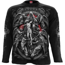Spiral Reaper's Door Langarm Gothic T-Shirt - Herren