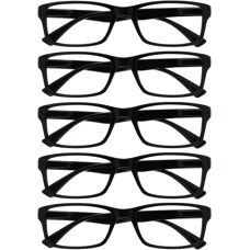 Lunettes de lecture noires Opulize - 5 paires - Unisexe - Publicité
